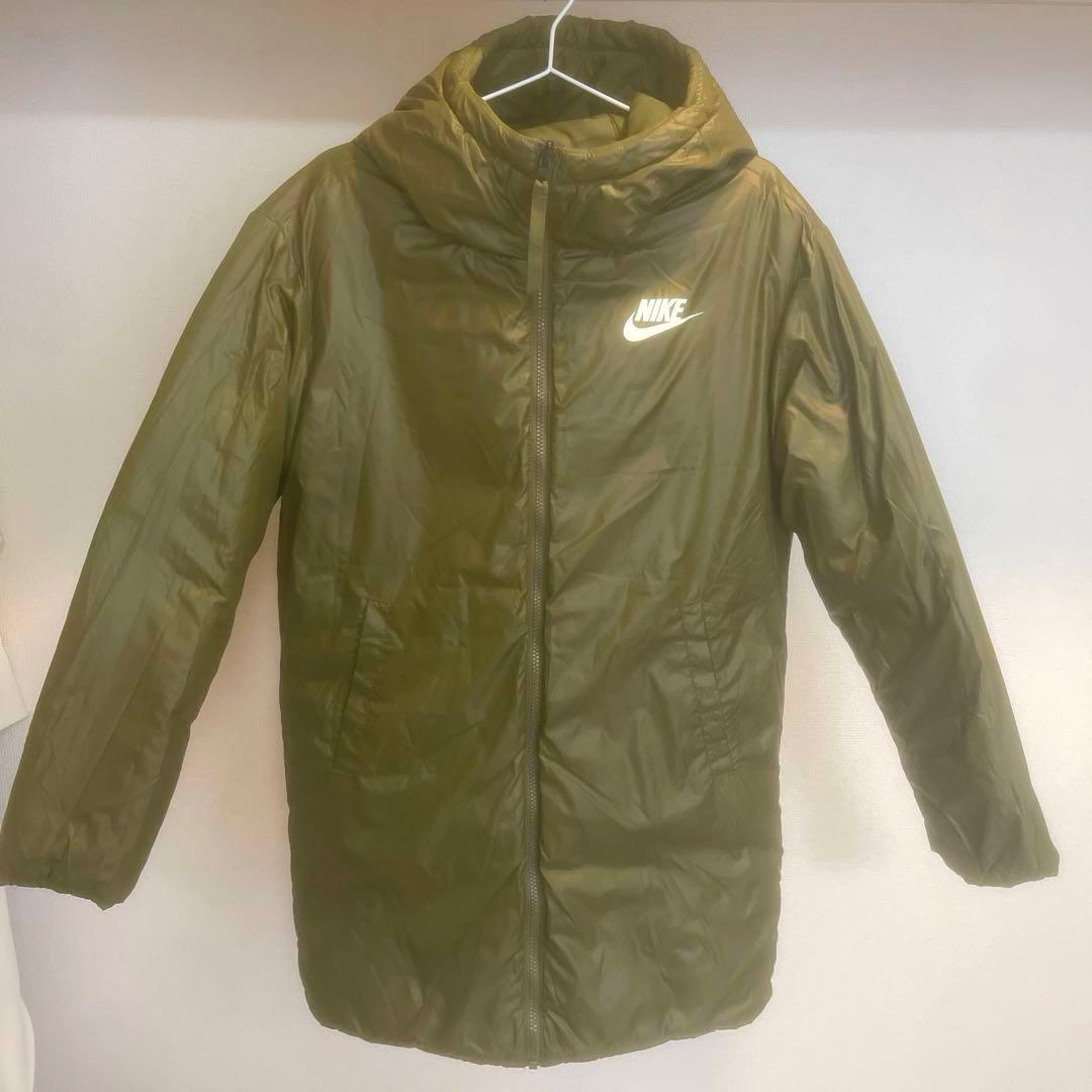 NIKE ナイキ ベンチコート XL カーキ リバーシブル 中綿 ロングコート