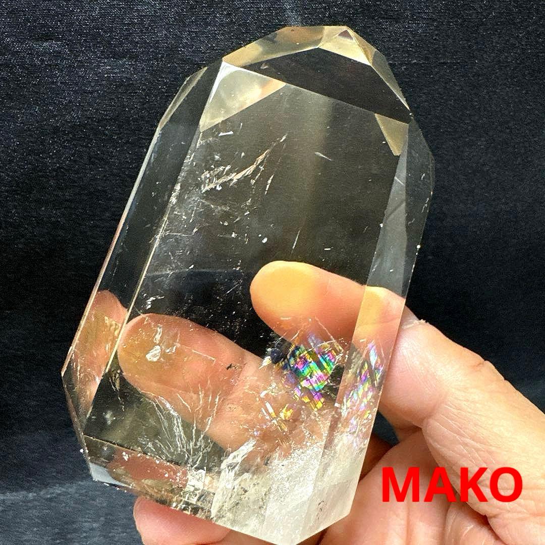 M1805☆レインボーシトリン六角柱409g☆天然石　原石☆N50807-A