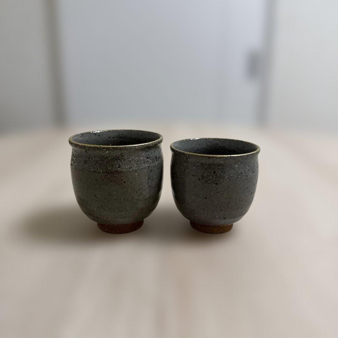 【九谷焼　新品未　使用】夫婦湯呑み　美品