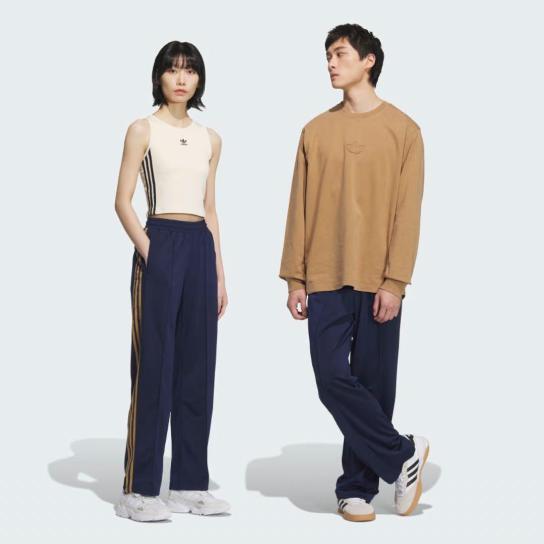 アディダス　オリジナルス　トラックパンツ 3本ライン　ネイビー　ブラウン 3XL
