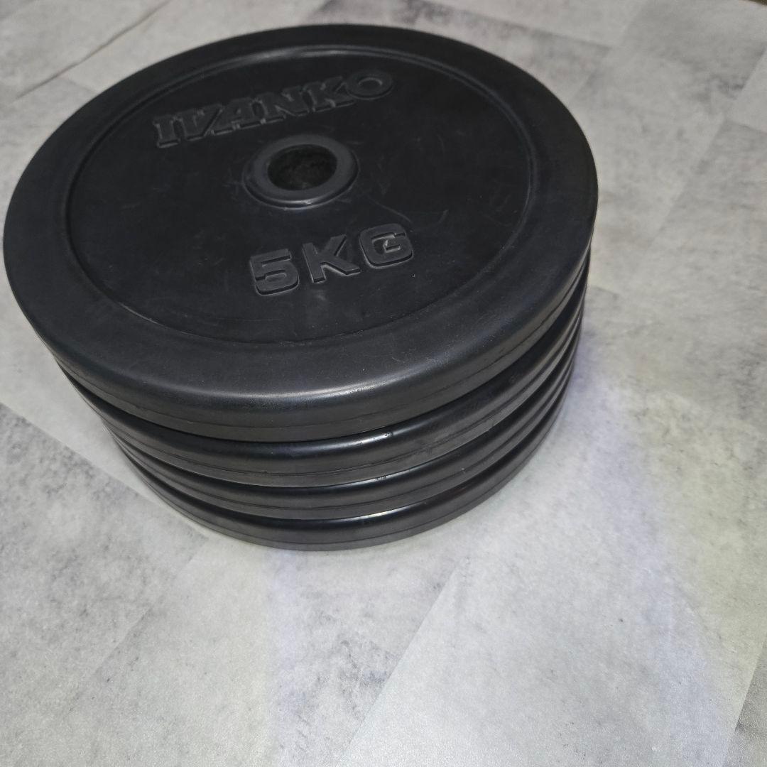 IVANKO ラバーダンベルプレート 5kg 4枚セット Φ28mm