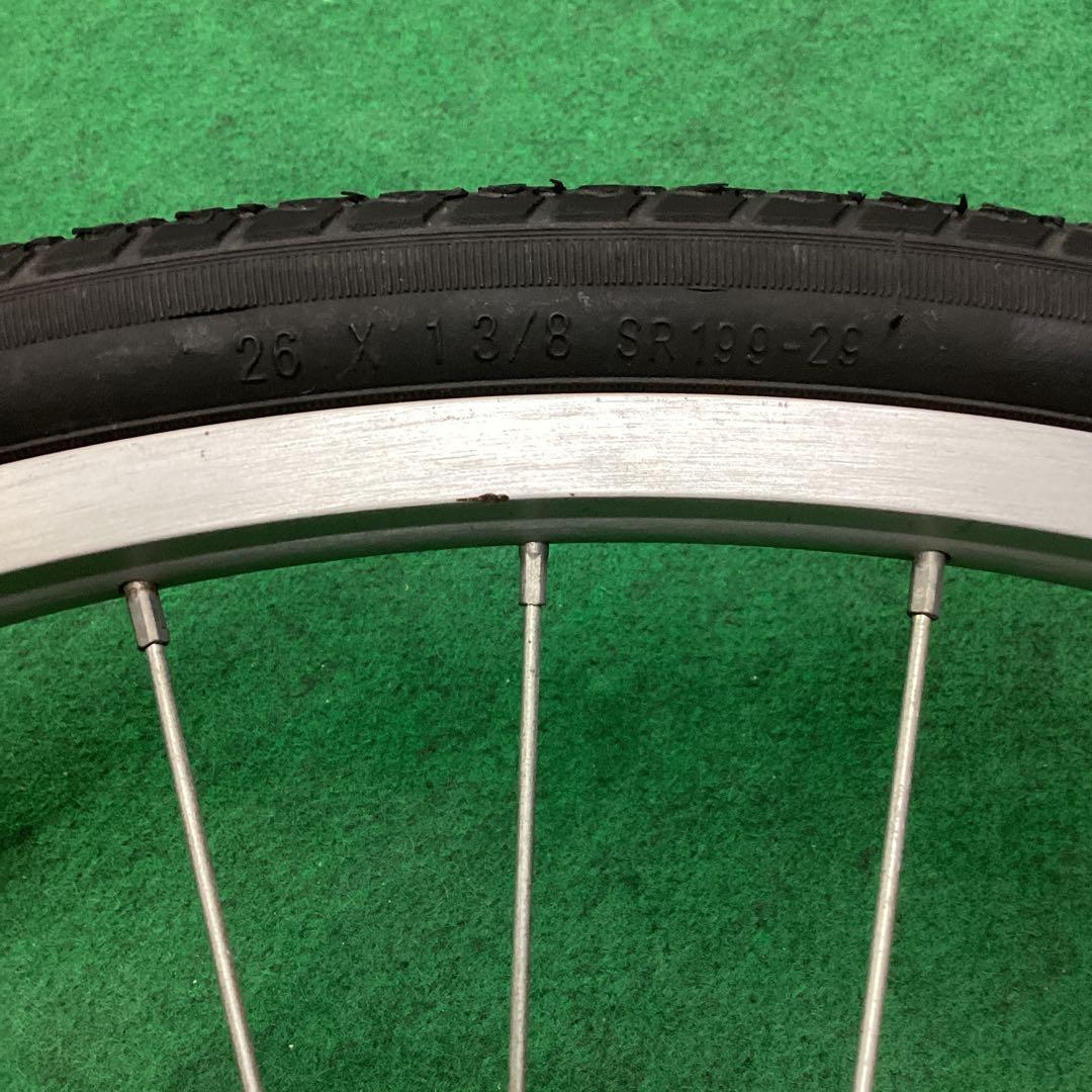 アルミリム　後輪 26x1-3/8 タイヤ付 14t 26インチ　シングル