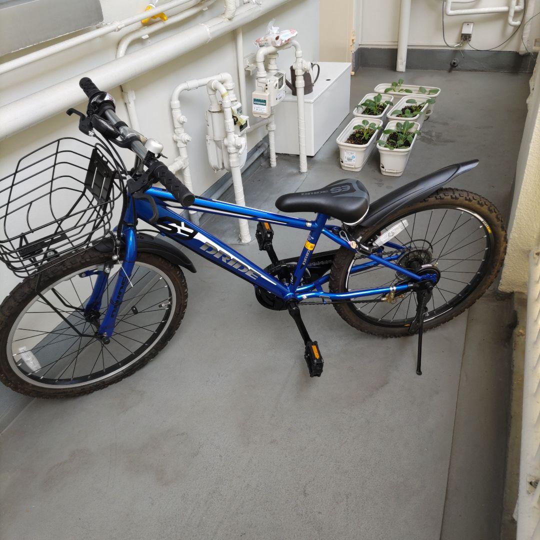 Dride 自転車 青色 バスケット付き 22インチ 手渡しのみ