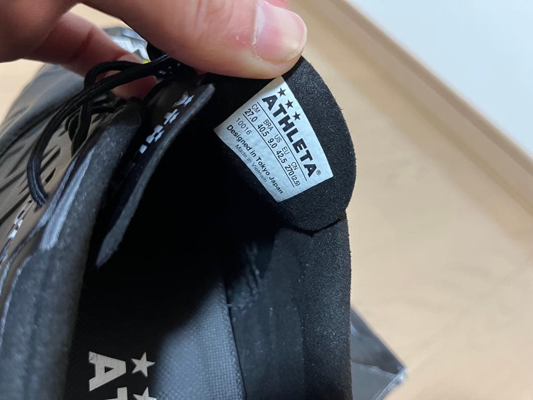 ATHLETA O Rei ブラック スパイクシューズ サッカーシューズ 大特価