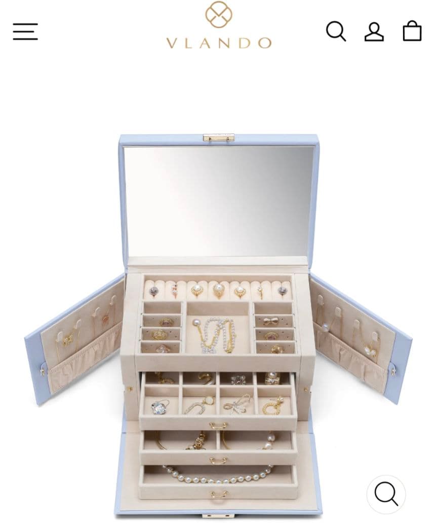 【新品】Vlando ジュエリーボックス パープル