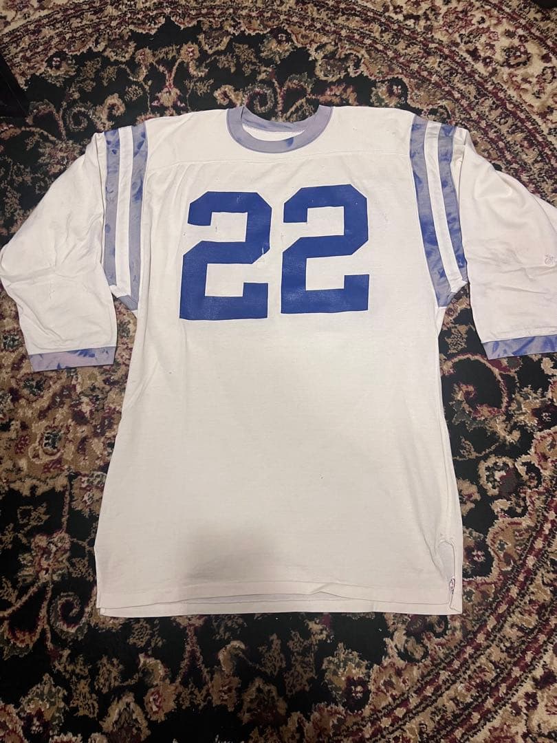 60s Hanesport ヴィンテージ フットボールTシャツ 22 希少袖丈
