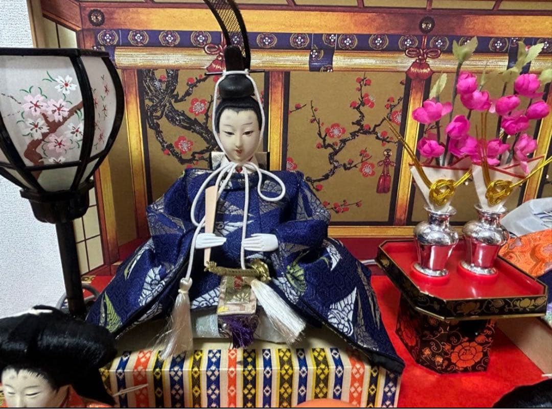 雛人形　7人飾り　3段　ケース　オルゴール　灯り　ひな祭り