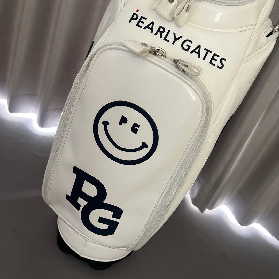 PEARLY GATES パーリーゲイツ　キャディバッグ　スマイル　2段ロゴ