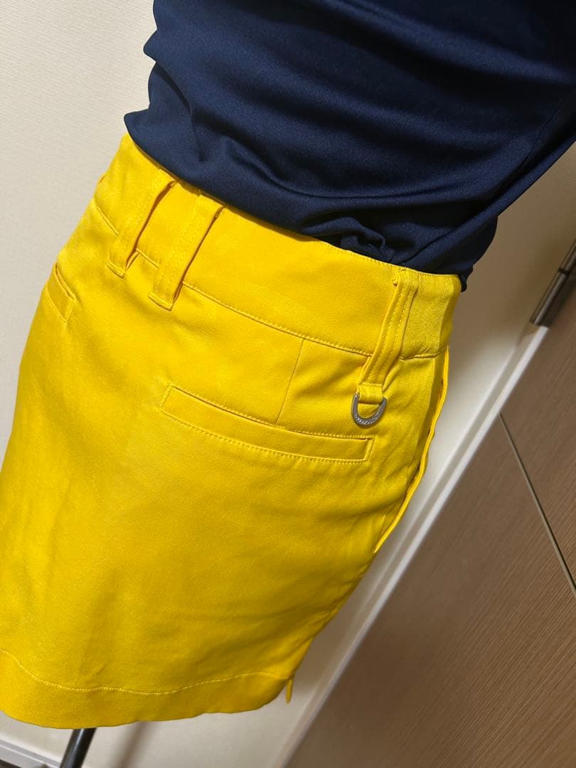 LOUDMOUTH ラウドマウス　ストレッチツイル エンボススカート イエローS