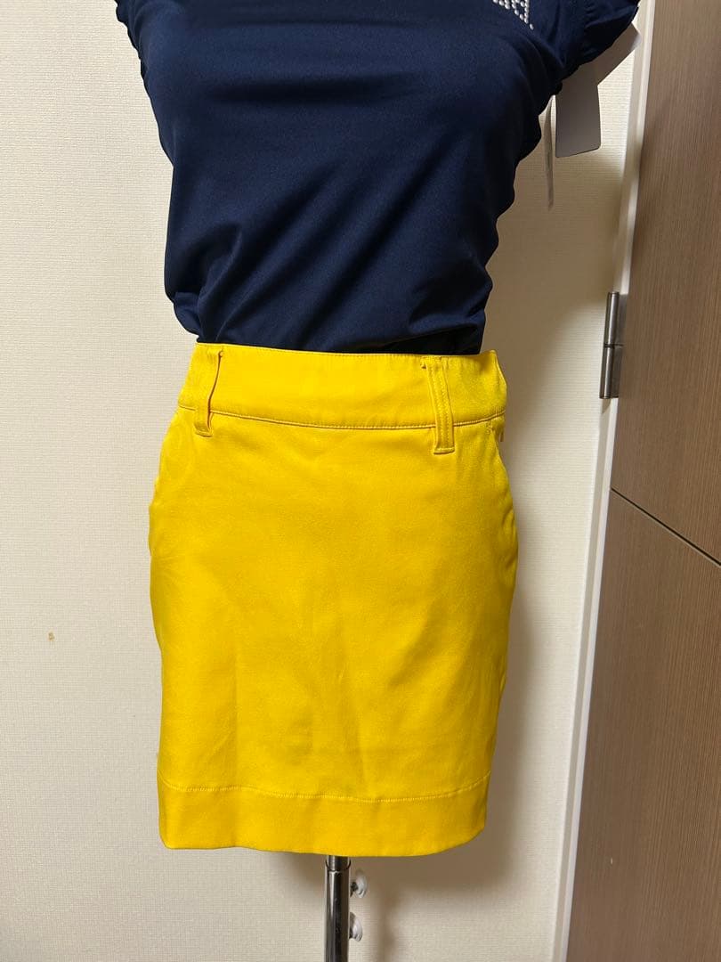 LOUDMOUTH ラウドマウス　ストレッチツイル エンボススカート イエローS
