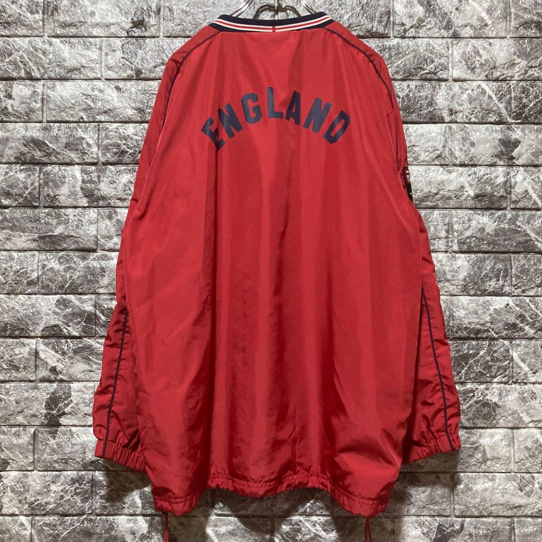 希少UMBRO x England プルオーバー ナイロンジャケット Vネック