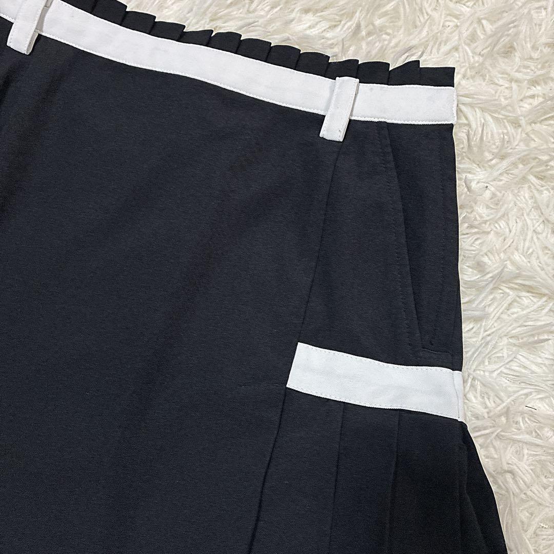 【美品】アルチビオ archivio ゴルフスカート サイドプリーツ 黒 白