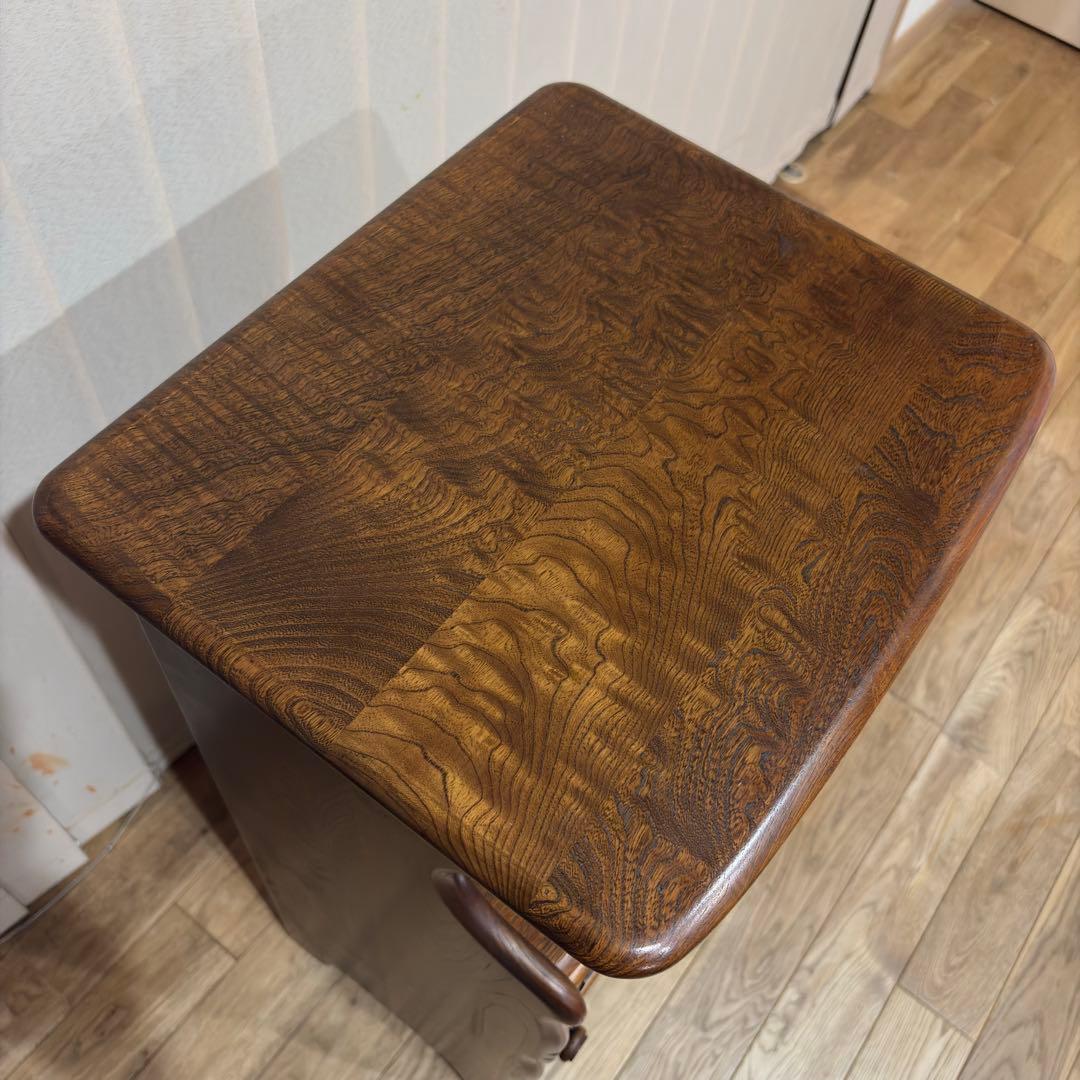 極美品 OLD karimoku オールド カリモク コロニアル 電話台 花台