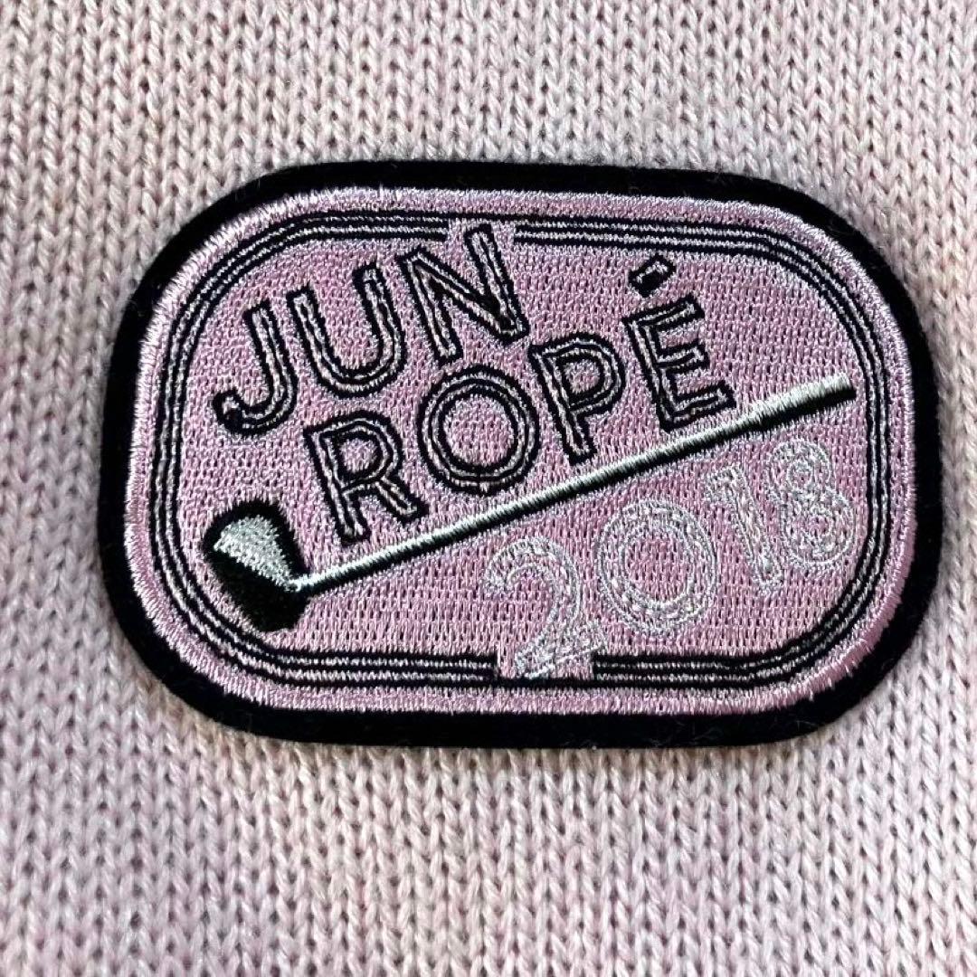 Jun&Ropé ジップアップ ニットジャケット　蓄熱裏地　M ピンク