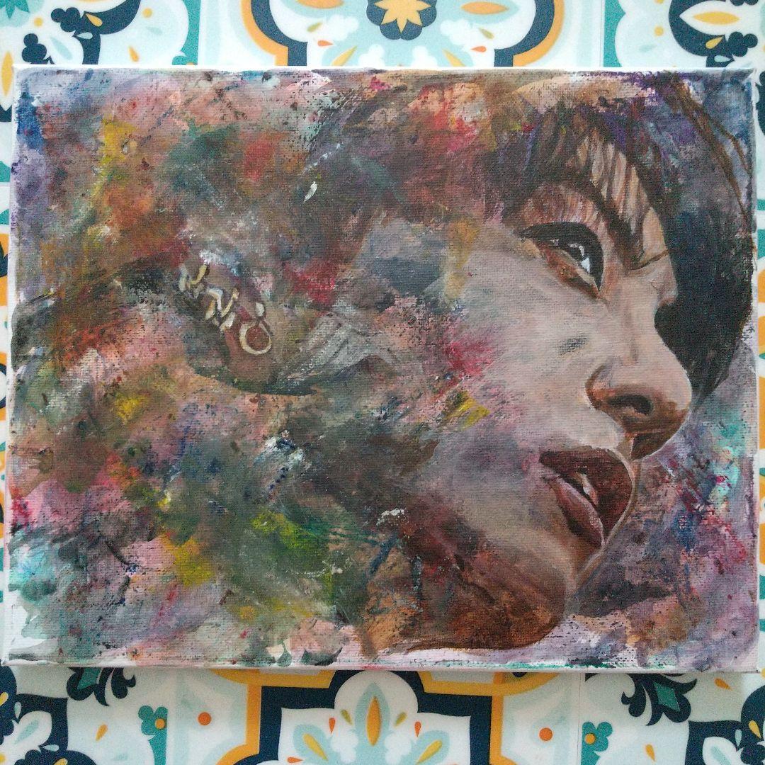 人物画#37 男性の肖像 アクリル画 3号