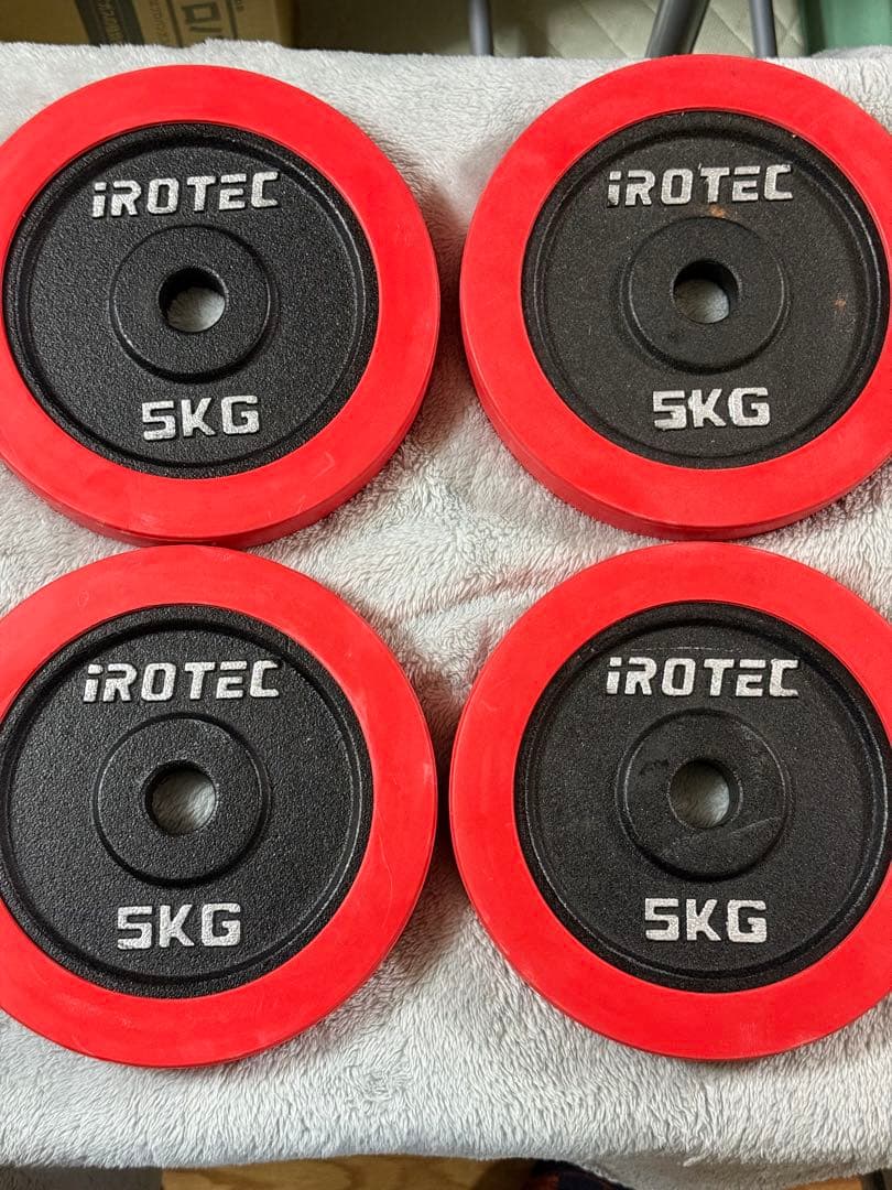 IROTEC アイロテック ダンベル 5kg×4枚 ラバー付き