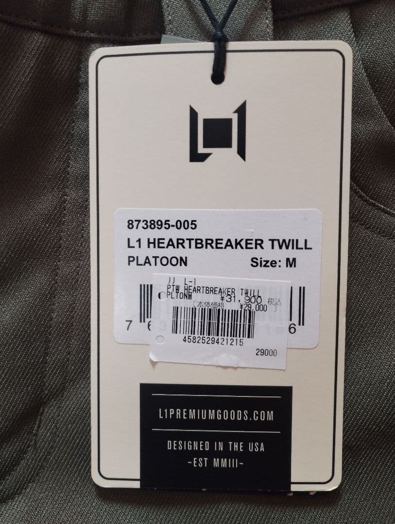 新品 L1 HEARTBREAKER TWILL パンツ Mサイズ おまけ付