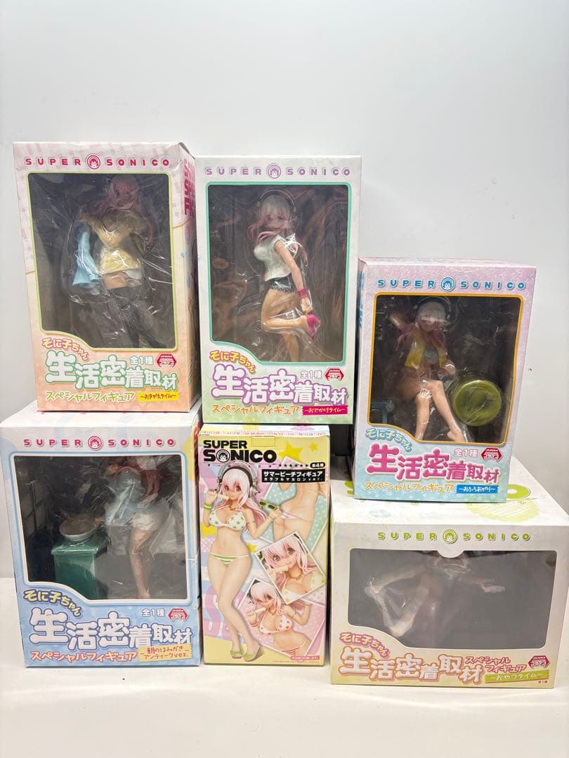 新品未開封 すーぱーそに子 スペシャルフィギュア 生活密着取材　6個　セット