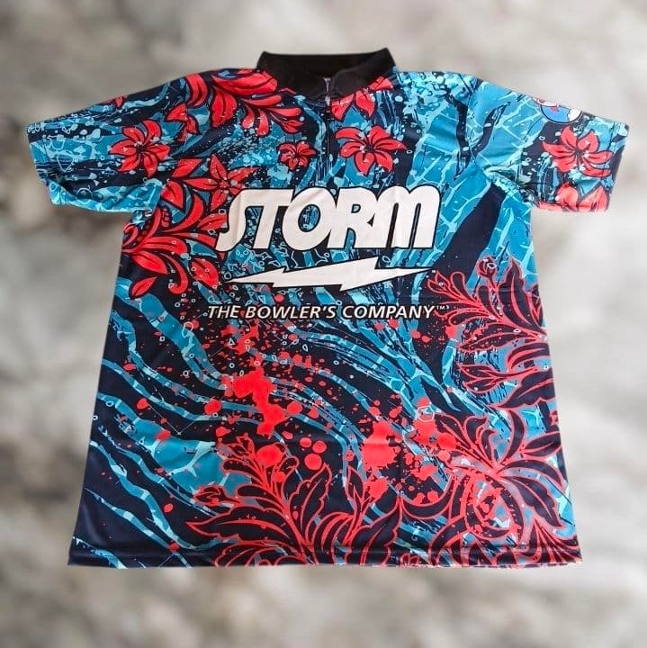 新品✨STORM【日本サイズXL】シーブルーム　大きめ　青　ロゴ入り　ボウリング
