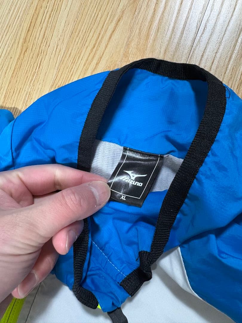 Mizuno ウィンドブレーカー上下セット XL 青/黒