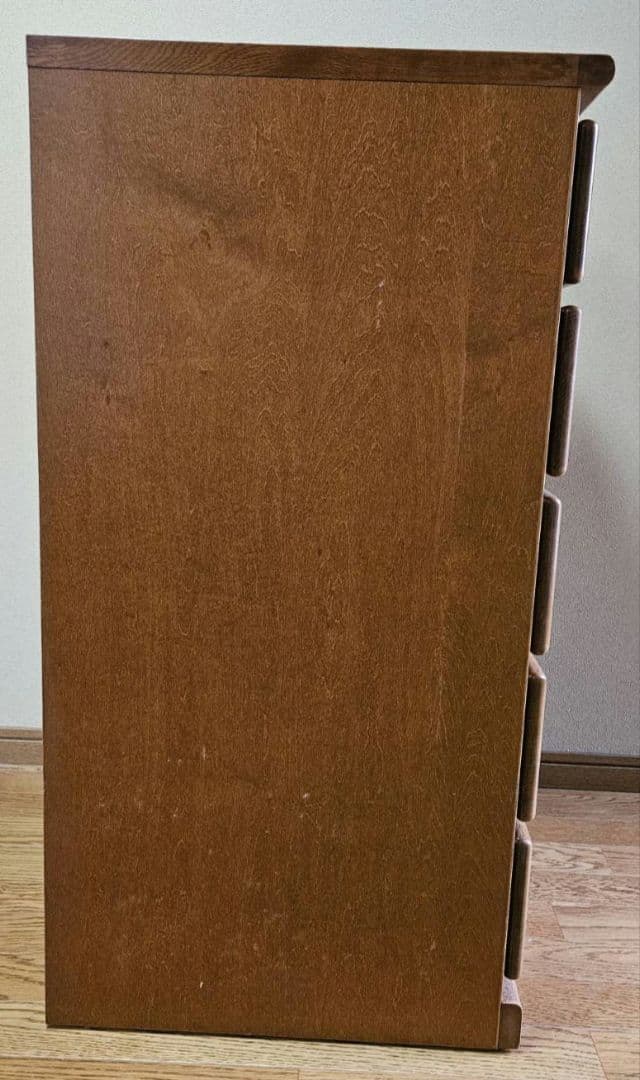 ブラウン木製チェスト ·タンス5段