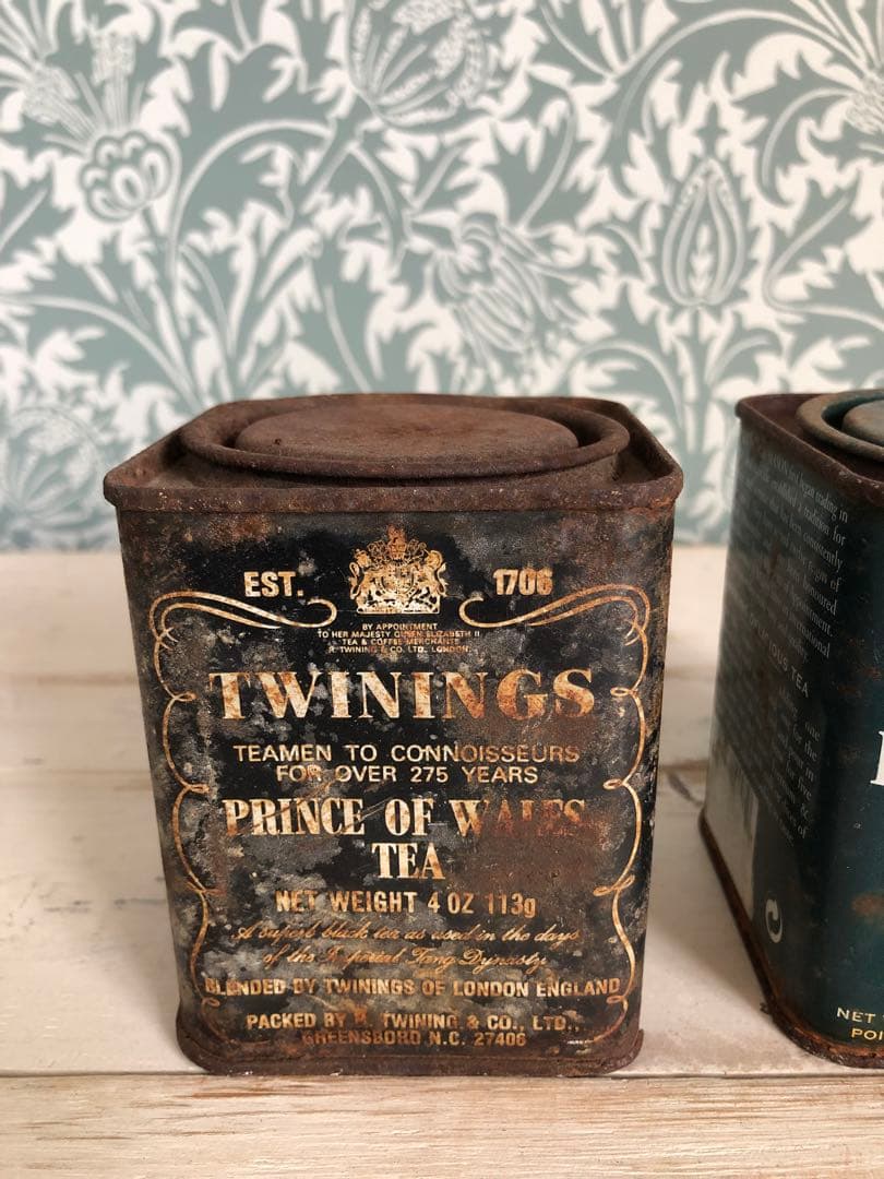 Twinings & Fortnum & Mason アンティーク缶紅茶缶セット