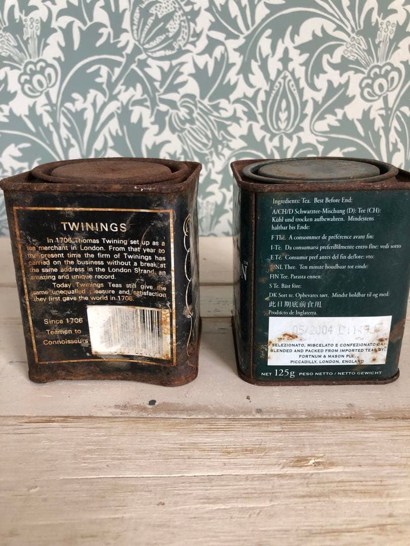 Twinings & Fortnum & Mason アンティーク缶紅茶缶セット