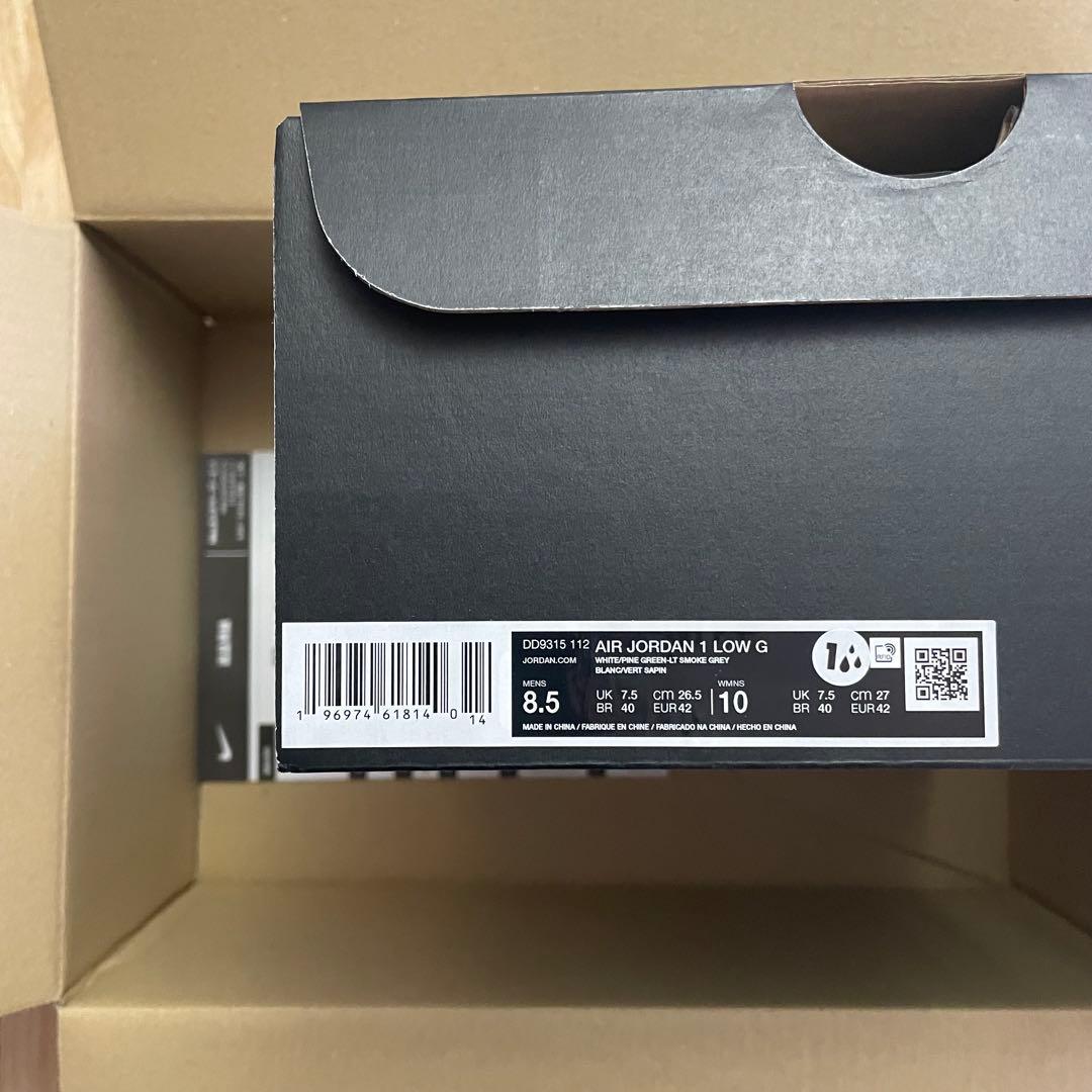 新品 NIKE AIR JORDAN 1 LOW G パイングリーン26.5cm