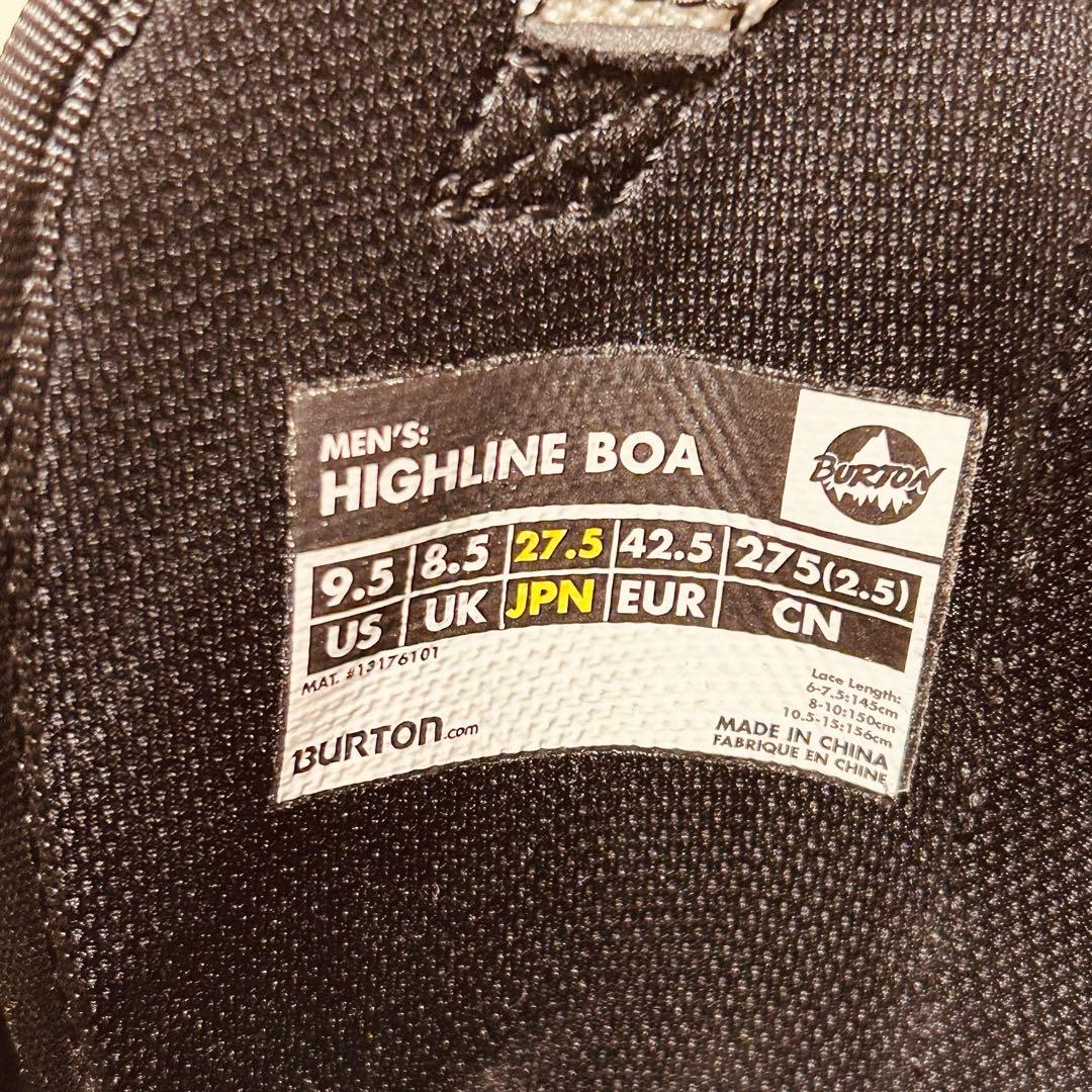 【美品】BURTON バートン HIGHLINE BOA 27.5cm