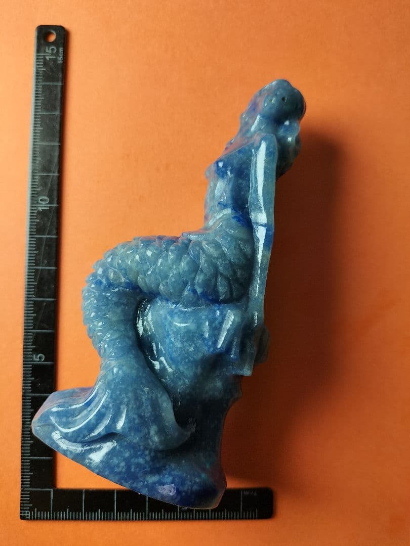 天然石 碧玉 の人魚姫(マーメイド) の 置物です。工芸品！