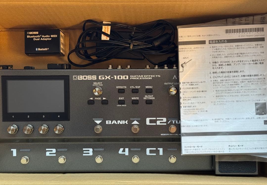 BOSS GX-100 マルチエフェクター bluetoothアダプター付属