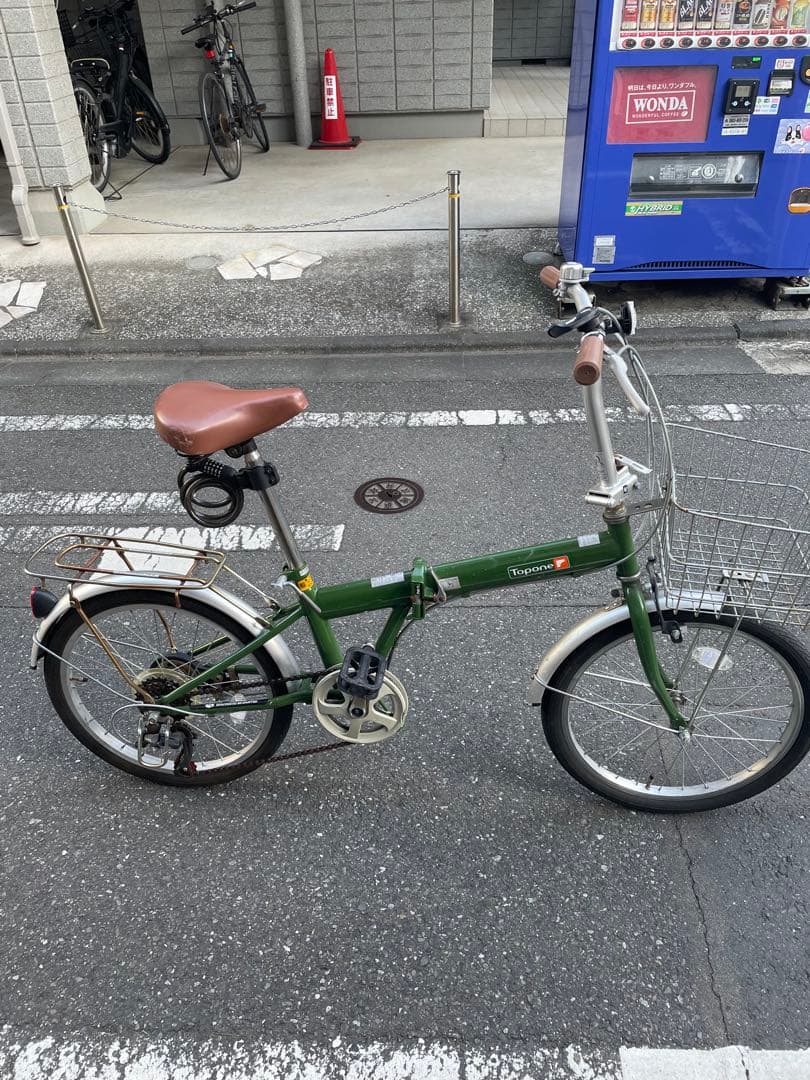 折り畳み自転車　コンパクト　緑