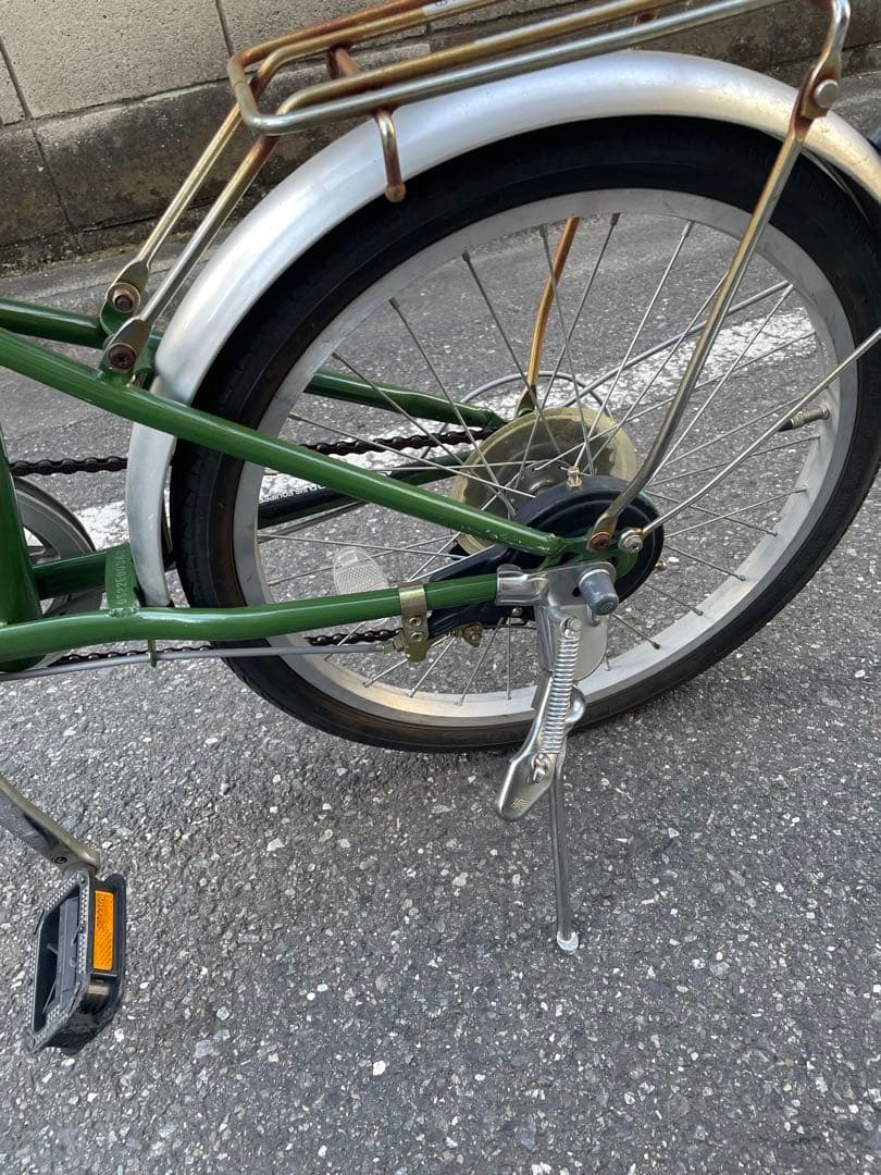 折り畳み自転車　コンパクト　緑