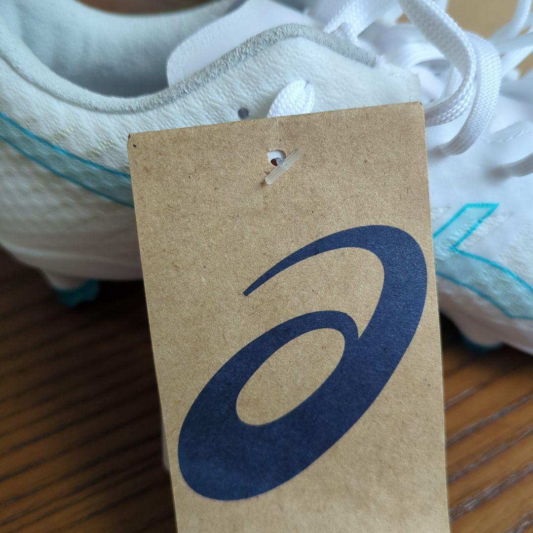 asics PRO サッカーシューズ スパイク ホワイト/ターコイズ　25cm