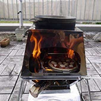 LOGOS the KAMADO　ピザ窯　スパッタシートサービス