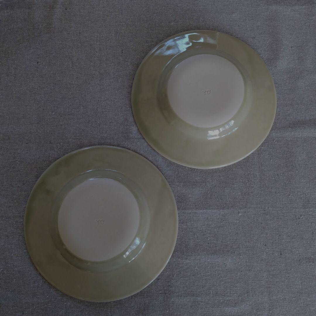 新品 植物図鑑 お花のリム皿 スープ パスタ プレート 陶器 アンティーク