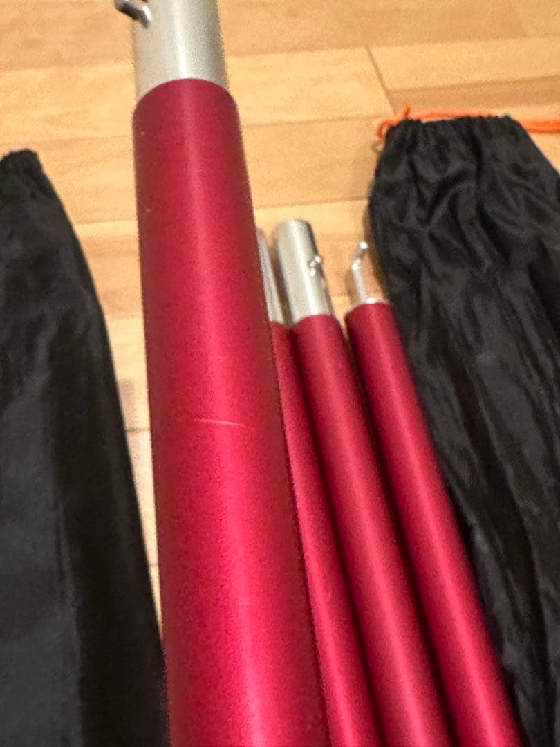 DOD BIGタープポール RED 2本（旧ブランドロゴ）