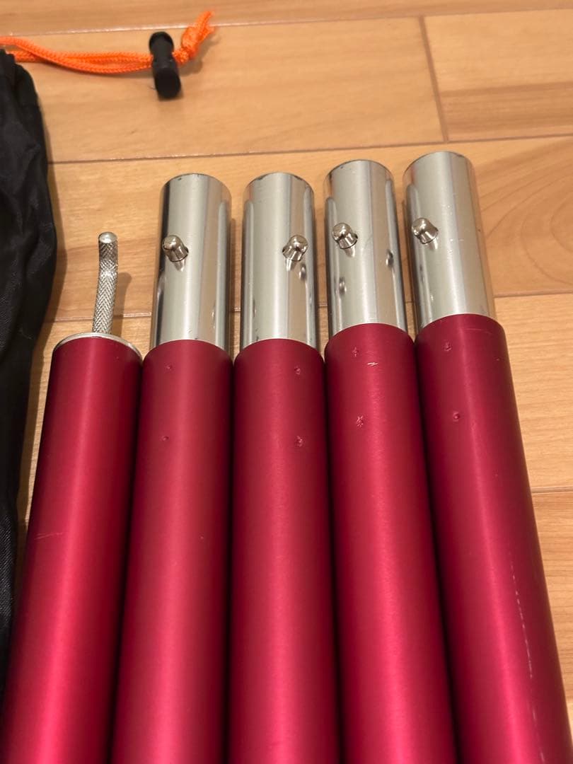 DOD BIGタープポール RED 2本（旧ブランドロゴ）