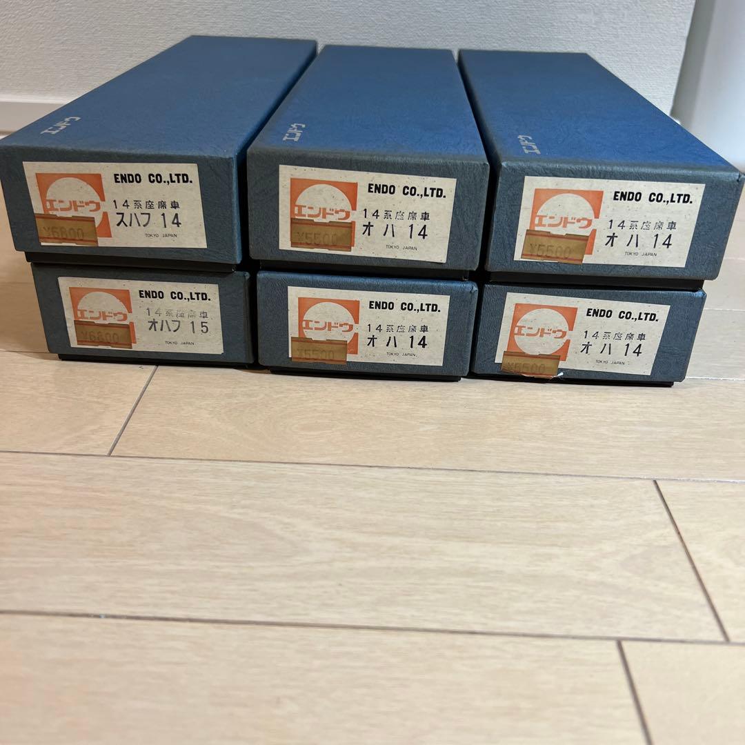 鉄道模型　ＨＯゲージ　エンドウ　14系座席車　スハフ14×2両　オハ14×4両