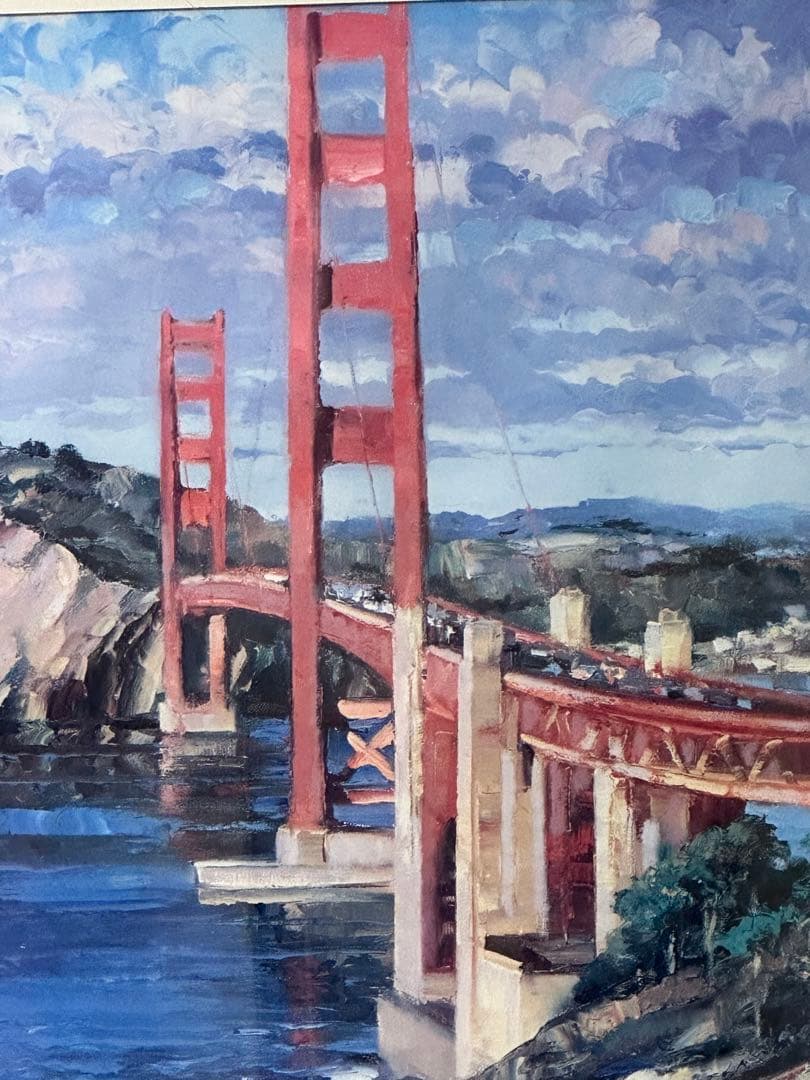 ゴールデンゲートブリッジ  ハワード・ベーレンス作　風景画絵画　サンフランシスコ