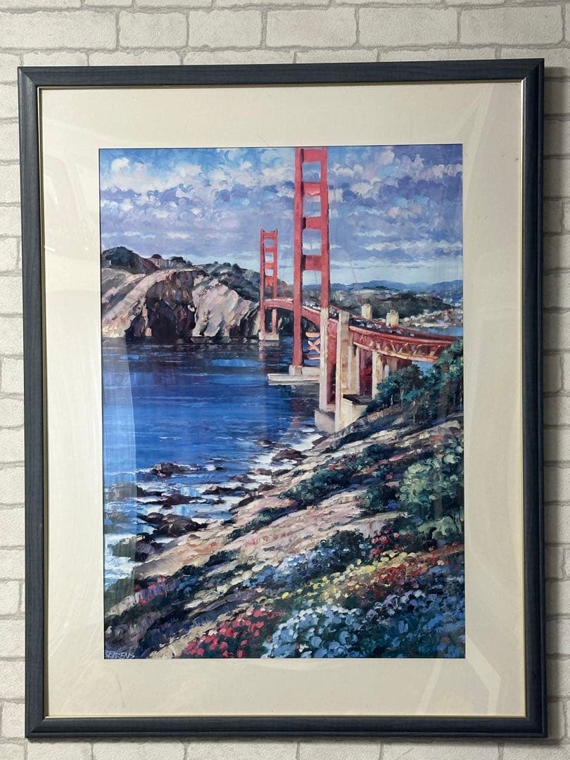 ゴールデンゲートブリッジ  ハワード・ベーレンス作　風景画絵画　サンフランシスコ