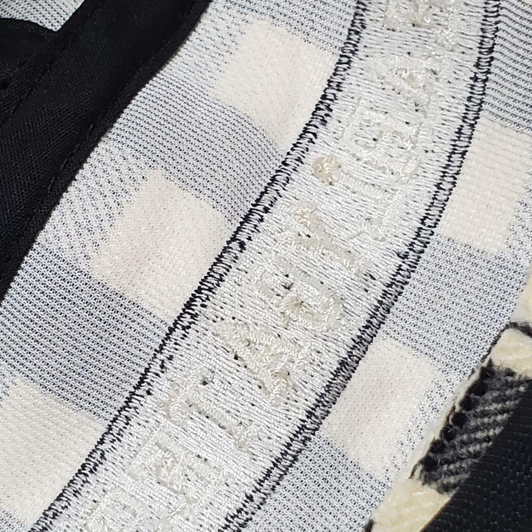 パーリーゲイツ PEARLY GATES キャップ 帽子 毛混 白黒 チェック柄