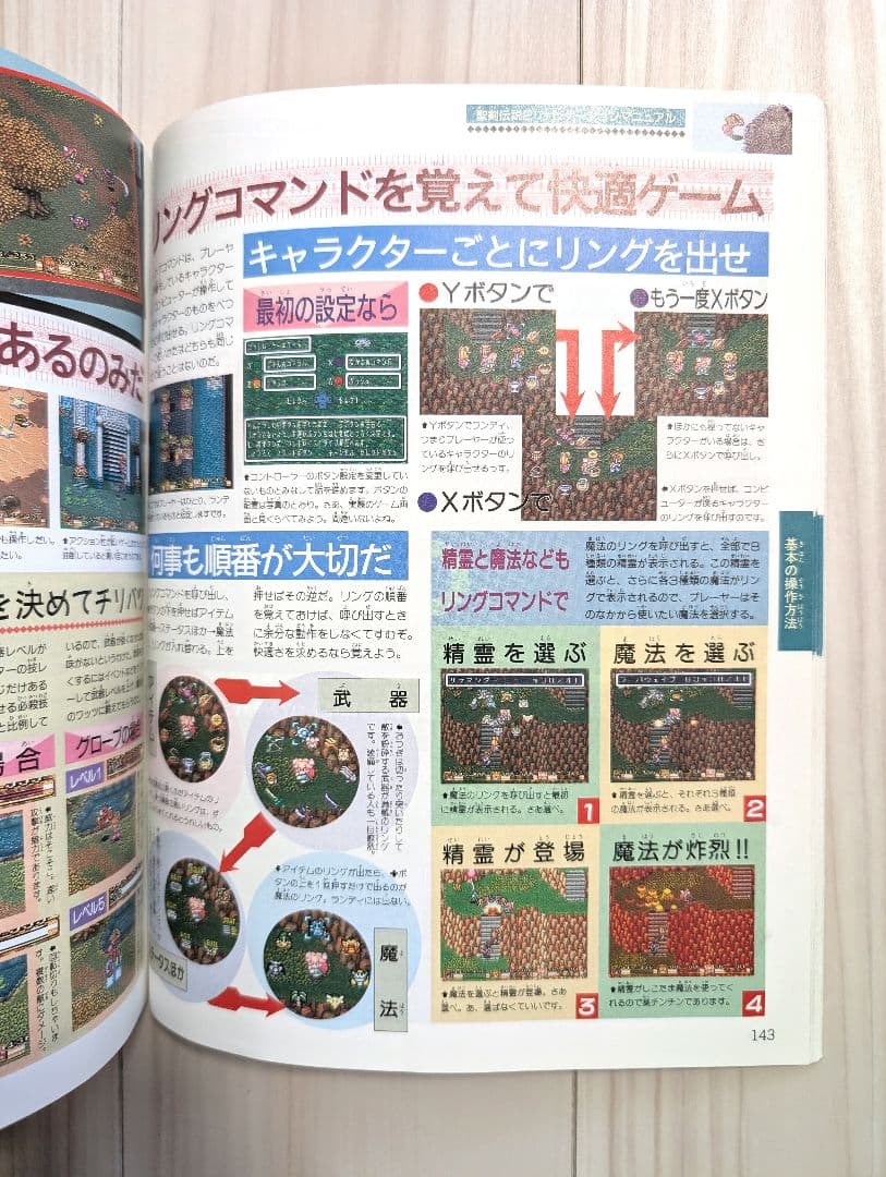 ファミコン通信攻略スペシャル 聖剣伝説2ポスター ワールドマップ