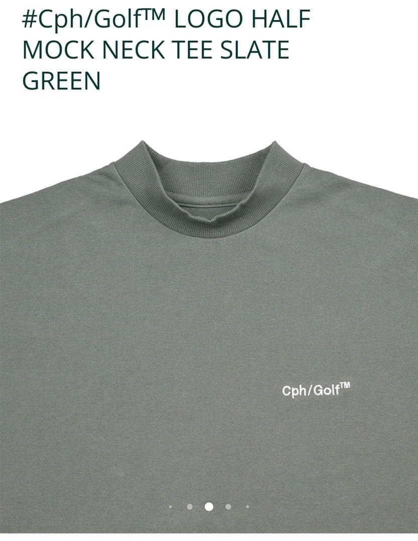 #Cph/Golf™ MOCK NECK TEE SLATE GREEN