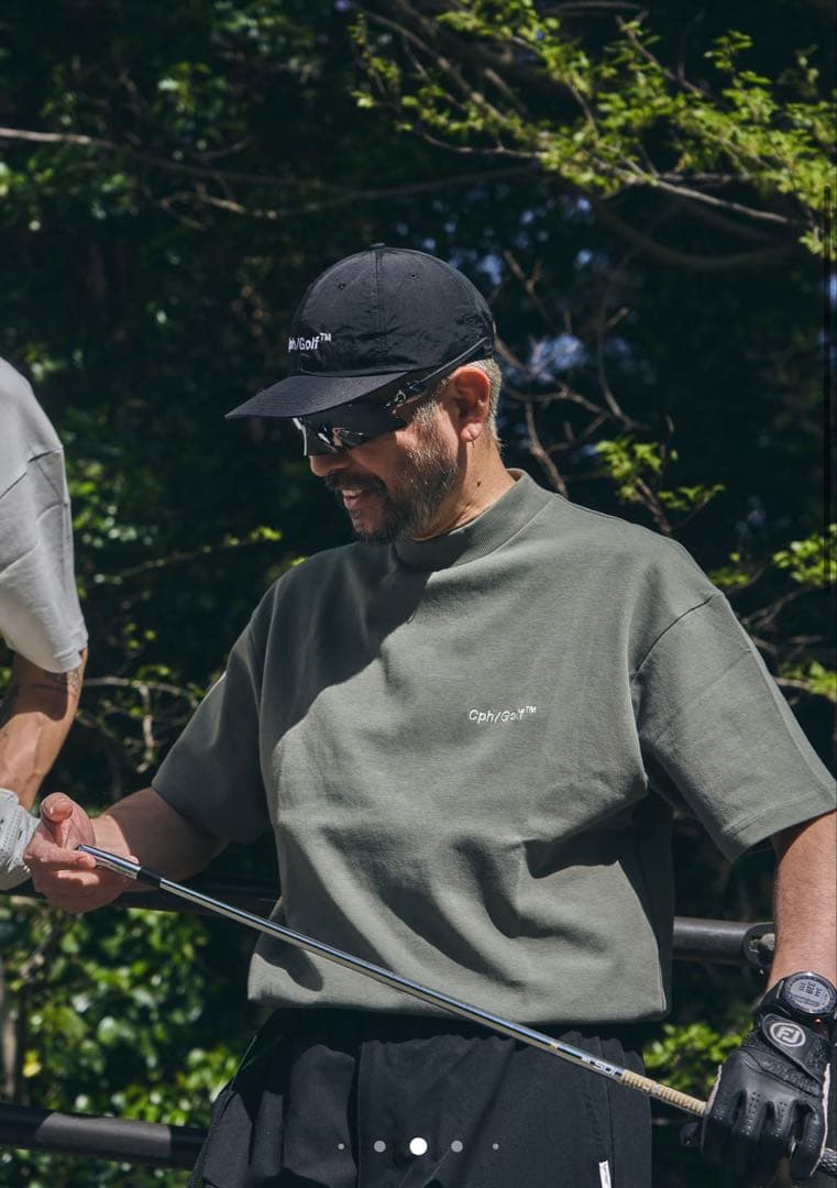 #Cph/Golf™ MOCK NECK TEE SLATE GREEN