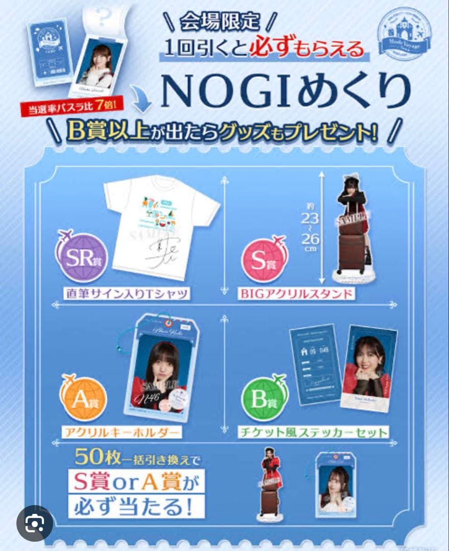 乃木坂46　NOGIめくり　のぎめくり　A賞　アクリルキーホルダー　五百城茉央