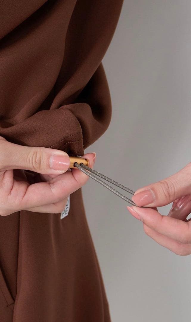 ジュンロペ　JUN＆ROPE’ダンボールニット5分袖　プルオーバー　ブラウン