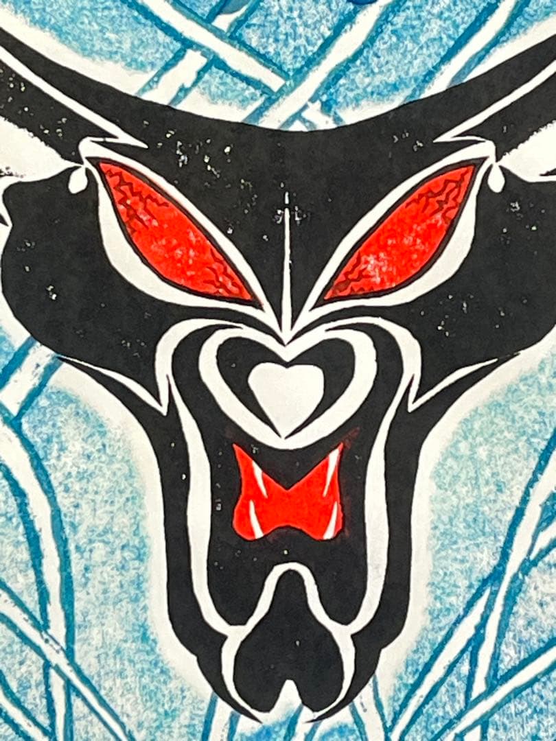 木版画 『#Worning』 心目獲