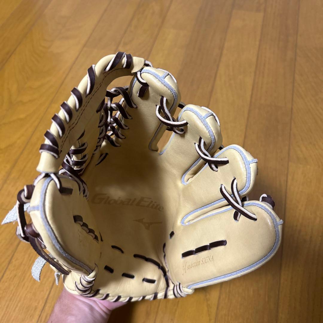Mizuno グローバルエリート外野手 軟式グローブ ブロンド