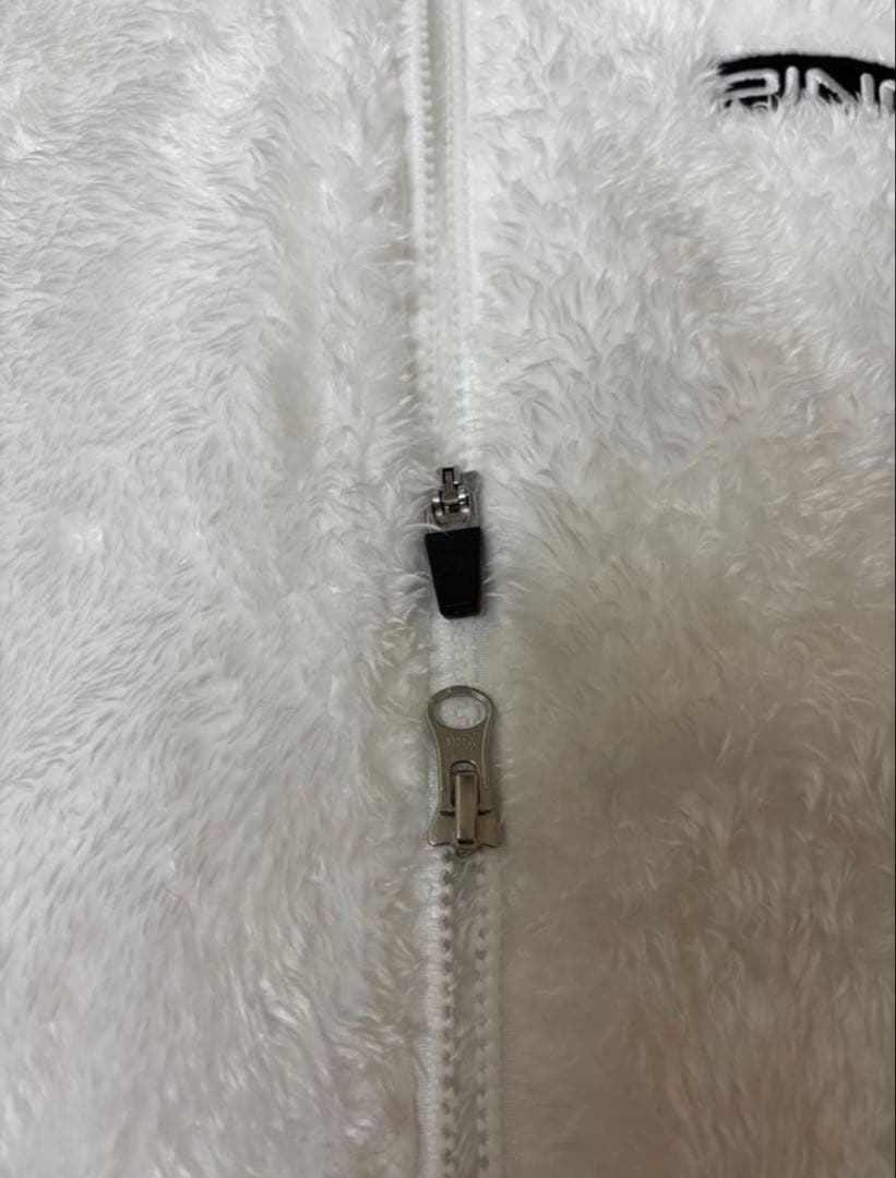 美品✨PING フリースベスト LL ホワイト　ボア　ゴルフ　ベスト　XL
